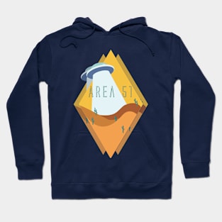 Triple Diamond-View Area 51 Desert in Yellow Hoodie